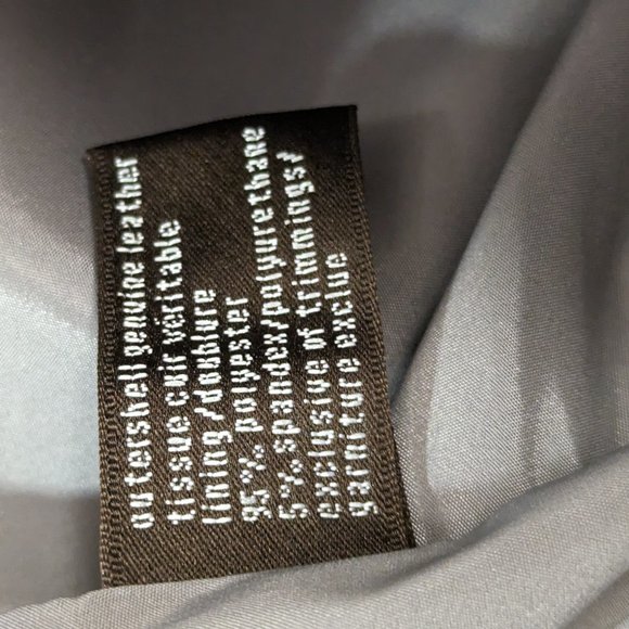 Danier Leather Jacket Zip Up Pewter Gray NWT Size XL - Picture 16 of 16